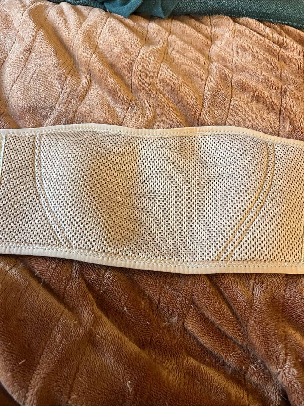 Breathable Beige Mesh Hook and Loop Belly Band Pregnancy Support One Size